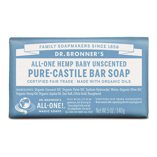 All-One Hemp Baby Pure-Castile Bar Soap - Unscented