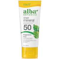 Alba Botanica - Sheer Mineral Fragrance Free Sunscreen Lotion SPF 50