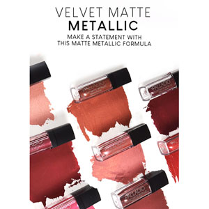 Velvet Matte Metallic Lip Colour - Colour Chart